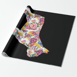 Blume Pattern Französisch Bulldogs Lover Gift Geschenkpapier