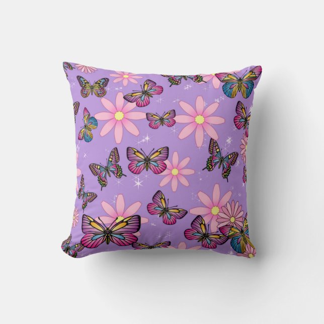 Blume-Pattern-Kissen Kissen (Vorderseite)