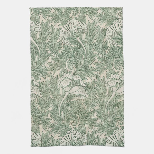 Blume Pattern, William Morris Geschirrtuch (Vertikal)
