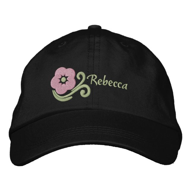 Blume Personalisiert Bestickte Kappe (Vorderseite)