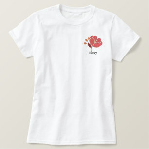 Blume Personalisiert Besticktes T-Shirt