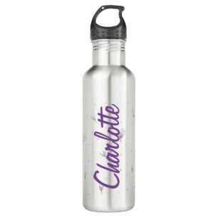 Blume Personalisiert Name Vorlagenvorlage Geständ Edelstahlflasche
