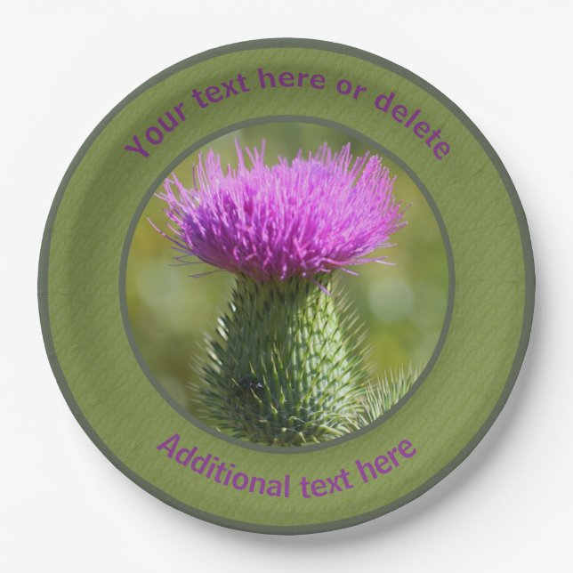 Blume Personalisiertes Party Pappteller (Vorderseite)