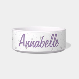 Blume Pet Bowl Personalisierter Name Napf