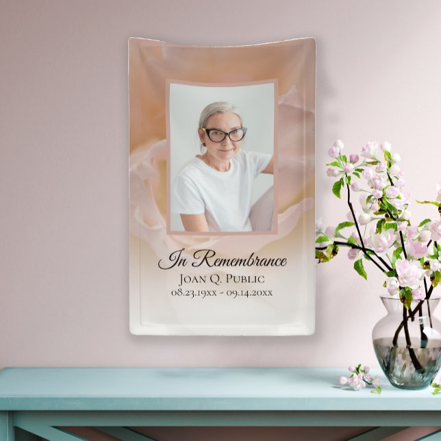 Blume Petals Beerdigung Gedenkstätte für Pink Rose Banner (Von Creator hochgeladen)