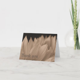 Blume Petals in Sepia Dankeskarte