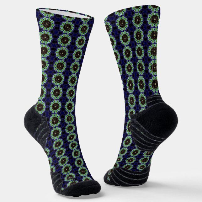 Blume Pfau Socken (Gewinkelt)