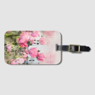 Blume Pink Floral Gepäckanhänger