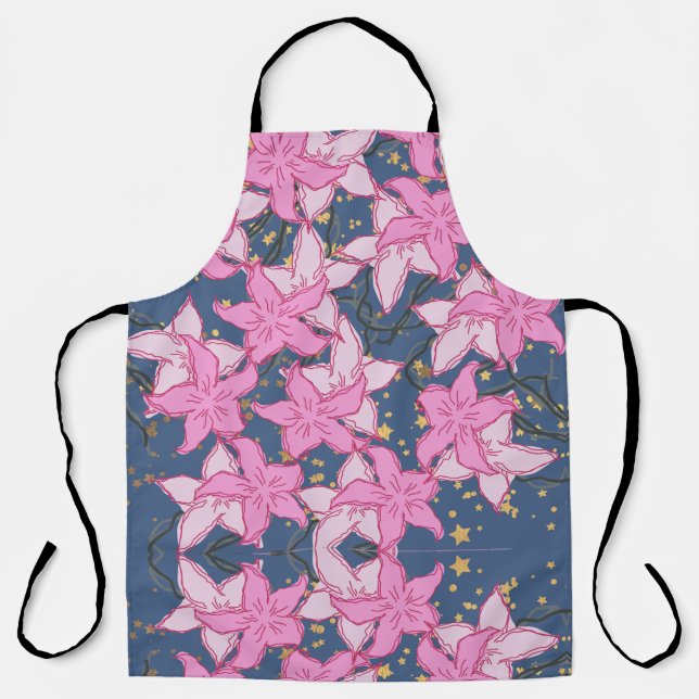 BLUME PINK - FLORALLE PATTERSCHÜRZE SCHÜRZE (Vorderseite)