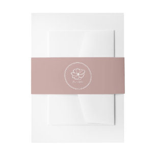 Blume Pink Wedding Einladungsbanderole