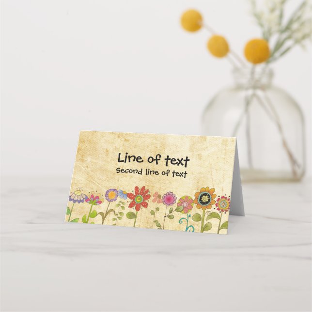 Blume Platzkarte (Vorderseite)