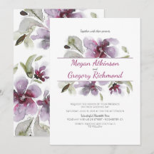 Blume Plum Watercolor Romantische Gartenhochzeit