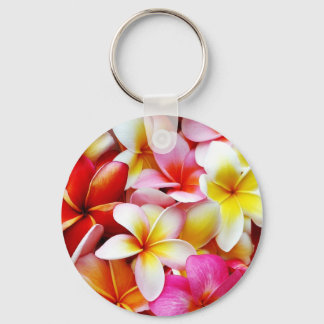 Blume Plumeria Frangipani Hawaii individuell Schlüsselanhänger