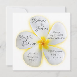 Blume Plumeria, Gelb, Dusche für Paare, Einladung