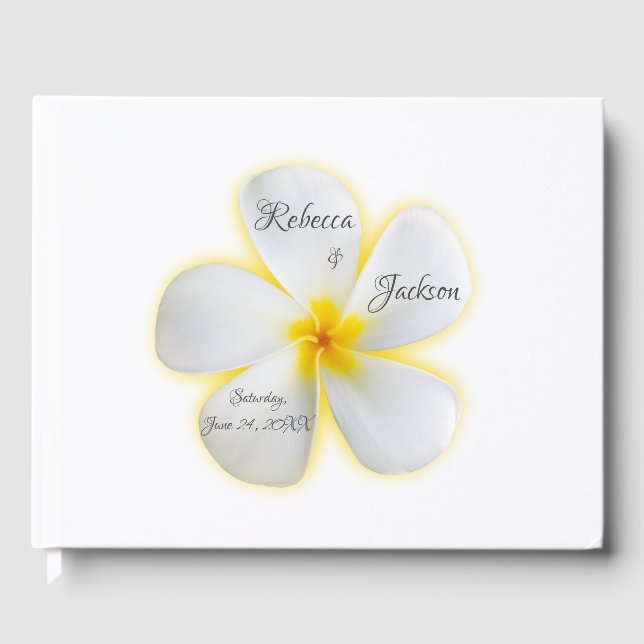 Blume Plumeria, Hochzeit, Gästebuch (Vorderseite)