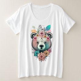 Blume Plus Größe T - Shirt