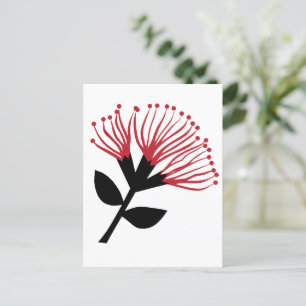 Blume Pohutukawa, Neuseeland Postkarte