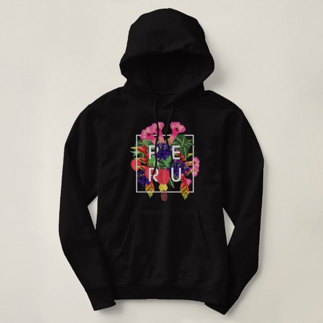 Blume Polens Word Art - Polska Polnischer Pride P Hoodie (Design vorne)