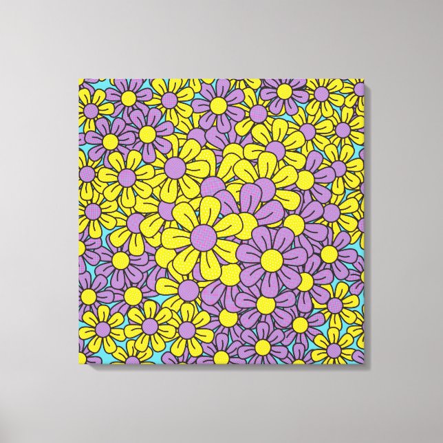 Blume Pop Leinwanddruck (Vorderseite)