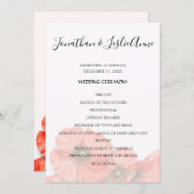 Blume Poppy Hochzeitsprogramm L2