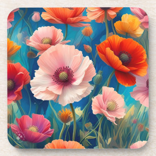 Blume Poppy, mehrfarbig, Garden-47567 Getränkeuntersetzer