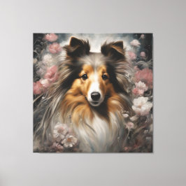 Blume Portraits von Hunden 15 Leinwanddruck