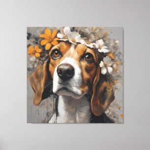 Blume Portraits von Hunden 17 Leinwanddruck