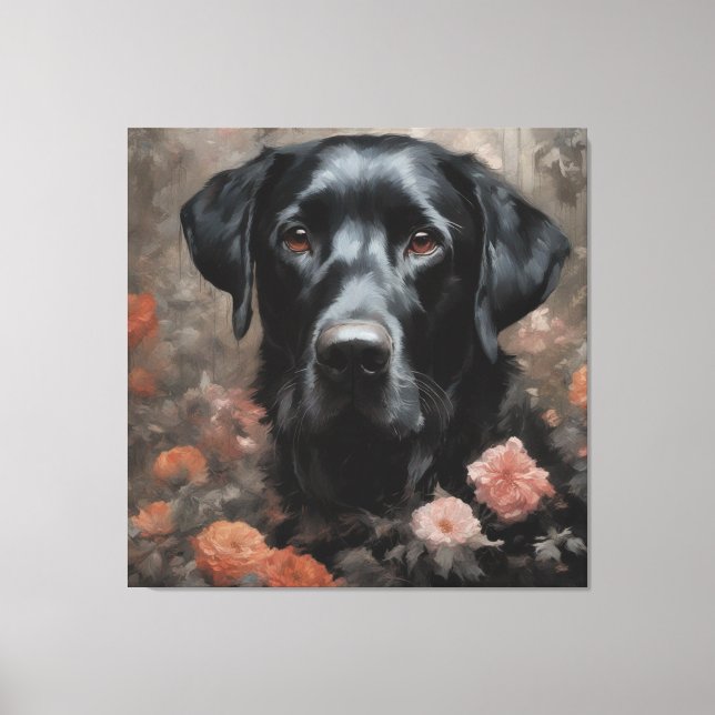 Blume Portraits von Hunden 19 Leinwanddruck (Vorderseite)