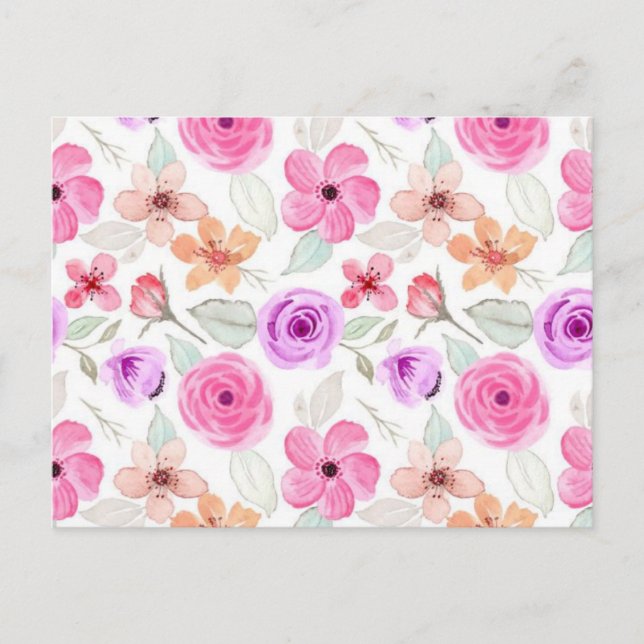 Blume Postkarte (Vorderseite)