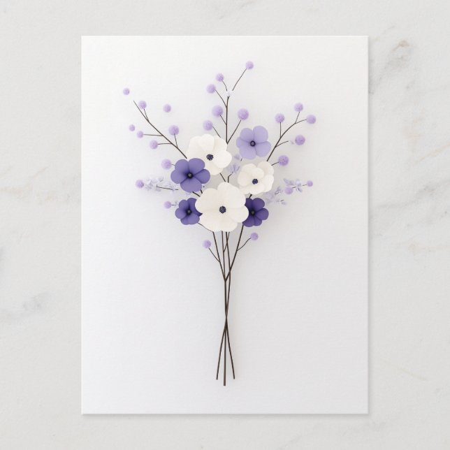 Blume Postkarte (Vorderseite)