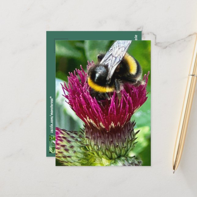 Blume Postkarte (Vorderseite/Rückseite Beispiel)