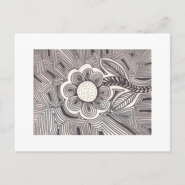 Blume Postkarte (Vorderseite)