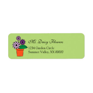 Blume Pots Lila Daisies Personalisiert