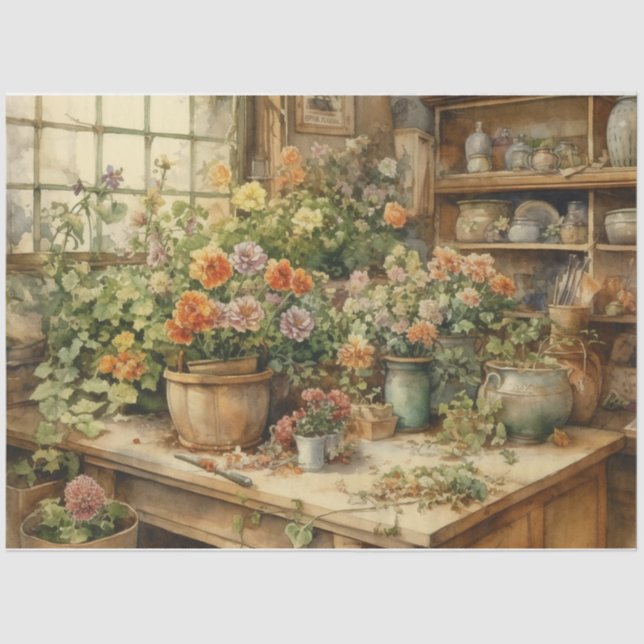 Blume Pots Seidenpapier (Vorderseite)