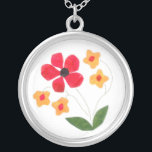 Blume Pots Silver-plate-Kette Versilberte Kette<br><div class="desc">Ein hübsches Hochzeitsgeschenk für Ihre Brautjungfrauen,  um Ihnen zu danken,  dass Sie Ihren besonderen Tag perfekt gestalten. Diese silberne,  hängende Halskette passt zu Ihrem Hochzeitsgeschirr und stammt aus einer handbemalten Papiercollage von Judy Adamson.</div>