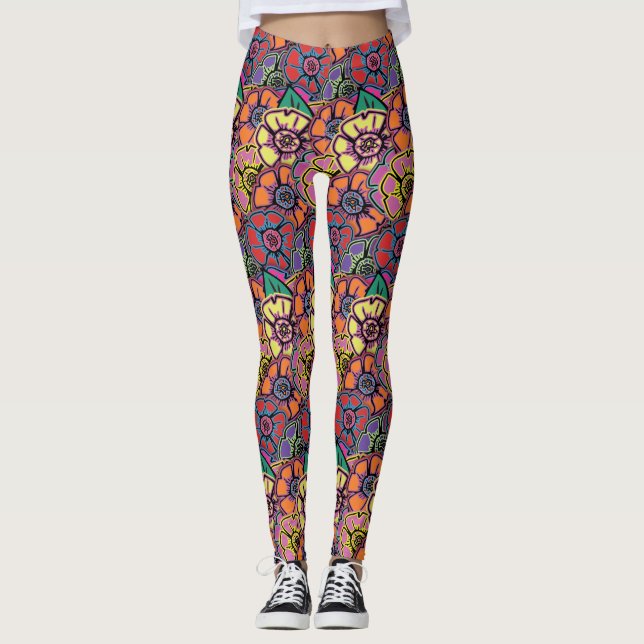 Blume Power #20 Leggings (Vorderseite)