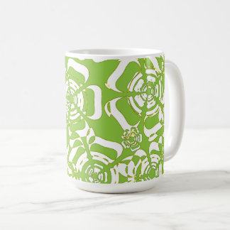 Blume Power 3 Gelb und Schwarz grün Kaffeetasse