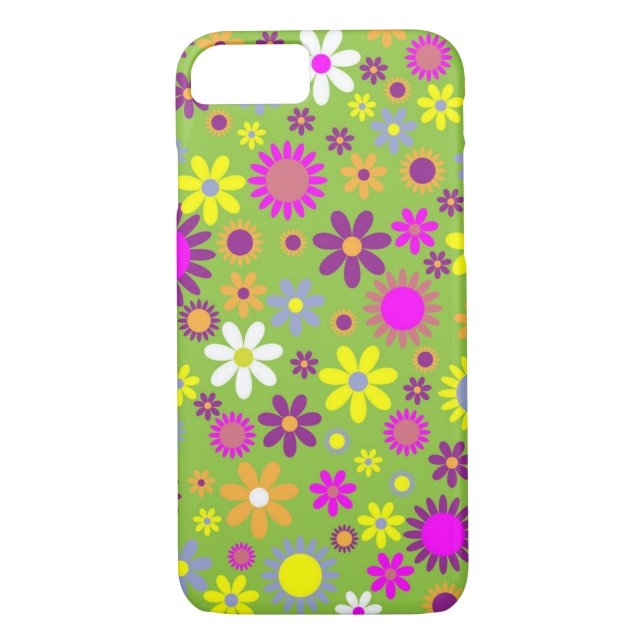 Blume Power 70er Jahre Kollektion Case-Mate iPhone Hülle (Rückseite)