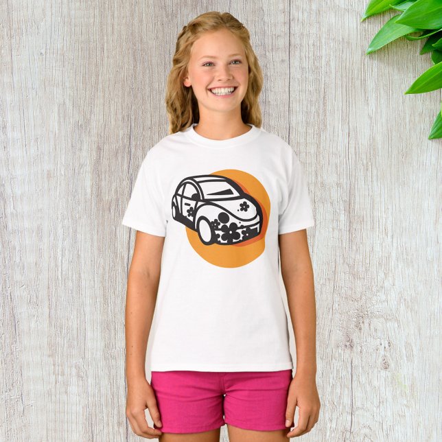 Blume Power Auto Niedlich Hippie Style T-Shirt (Von Creator hochgeladen)