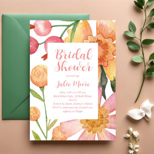 Blume Power Bridal Polterabend Einladung