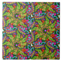 Blume Power! Briwelrot Neon Mandala