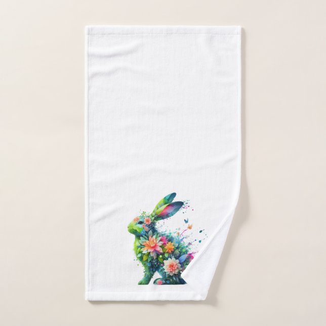 Blume Power Bunny Rabbit Handtuch (Handtuch)