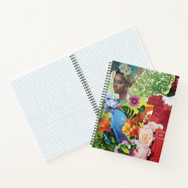 Blume Power Collage Notebook Notizbuch (Innenseite)
