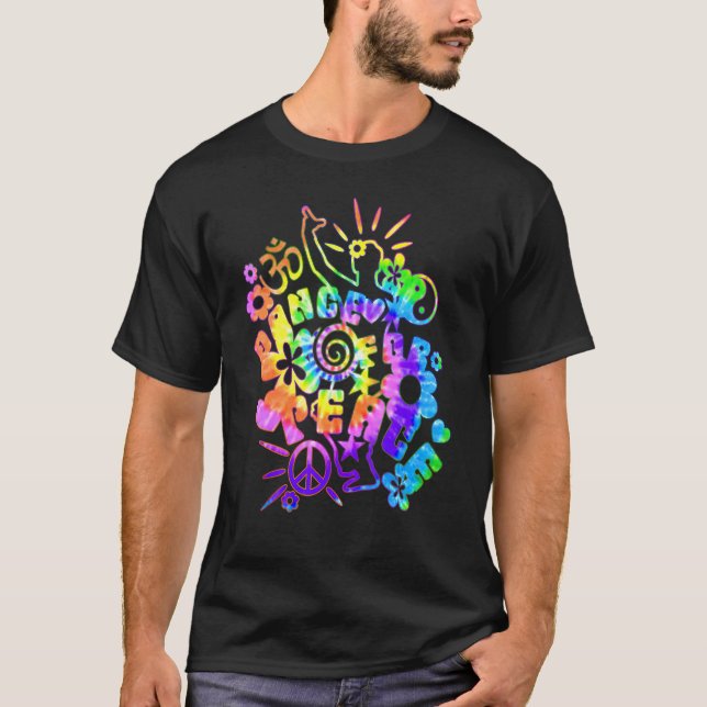 Blume Power Dance for Peace Batik Style 1 Gro T-Shirt (Vorderseite)