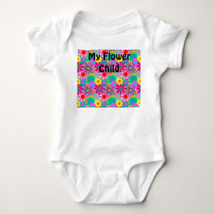 Blume Power der 1970er Jahre Baby Strampler