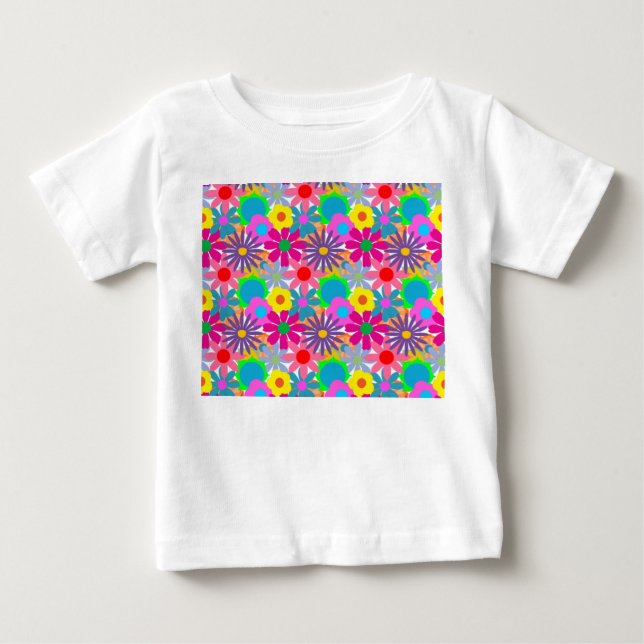 Blume Power der 1970er Jahre Baby T-shirt (Vorderseite)