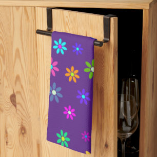 Blume Power Dusche - farbiges Muster 1 Geschirrtuch