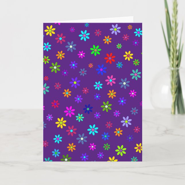 Blume Power Dusche - farbiges Muster 1 Karte (Vorderseite)