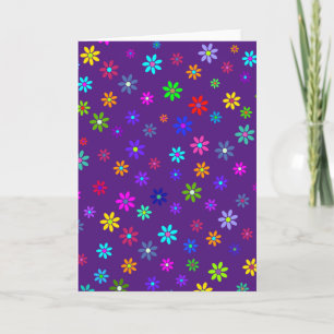 Blume Power Dusche - farbiges Muster 1 Karte