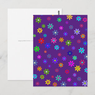 Blume Power Dusche - farbiges Muster 1 Postkarte